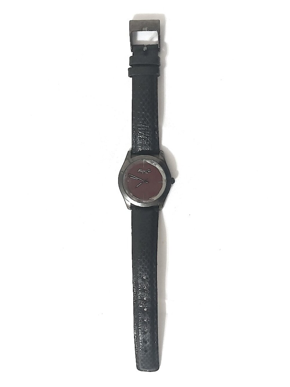 Kenneth Cole New York KC2669 Watch 35mm Faceted Crystal Leather Untested